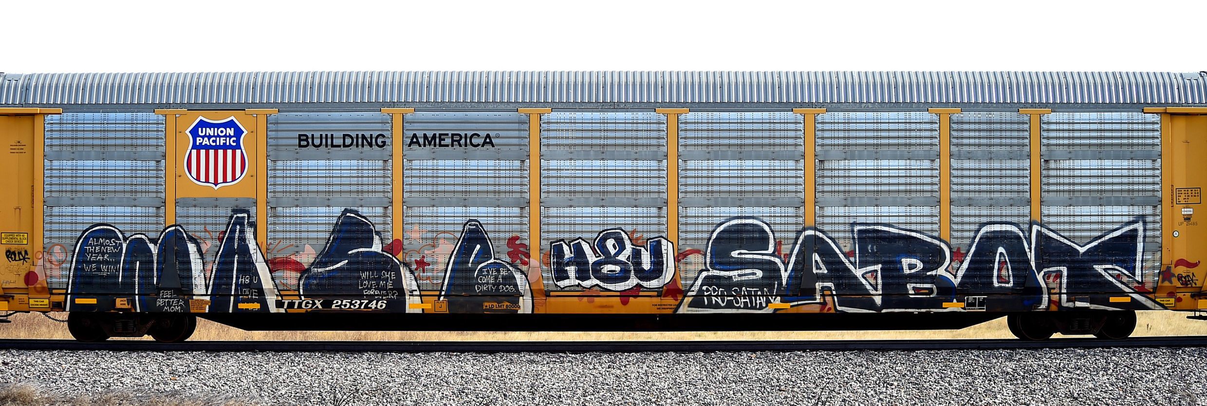 Graffiti rail cars